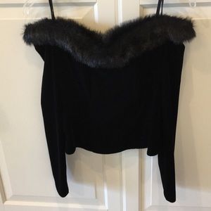 Off the shoulder black top